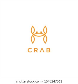 Crab Logo Design Vector Template