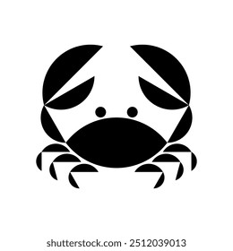 Krabbenlogo. Symboldesign. Vorlagenelemente