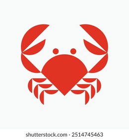 Crab logo. Icon design. Template elements