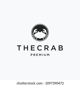 The Crab logo icon flat design template 