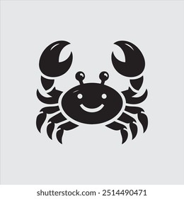 Logotipo do caranguejo ícone silhueta vetor arte ilustração