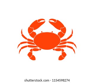 Crab logo. Isolated crab on white background



