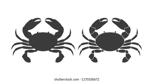 Crab logo. Isolated crab on white background


