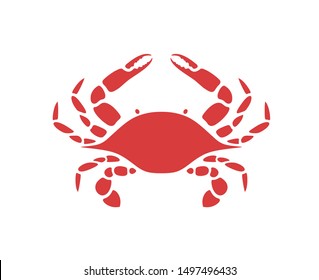 Crab Logo Isolated Crab On White Stock Vector (Royalty Free) 1497496433 ...