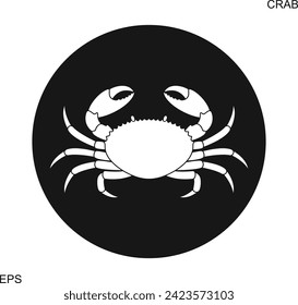 Crab logo. Isolated crab on white background