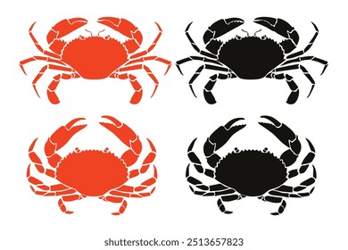 crab logo isolated on white background.