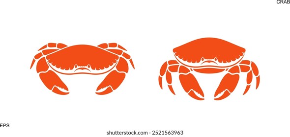 Logotipo del cangrejo. Cangrejo aislado sobre fondo blanco