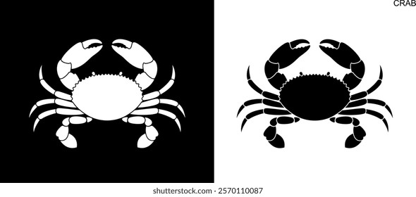 Crab logo. Isolated crab on white background