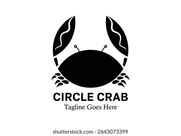 Logotipo de caranguejo com garras grandes