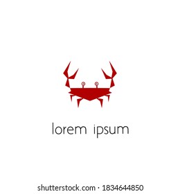 crab logo, a simple logo concept for design purposes.