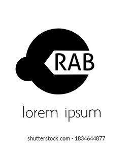 Krabbenlogo, ein einfaches Logo-Konzept für Design-Zwecke.