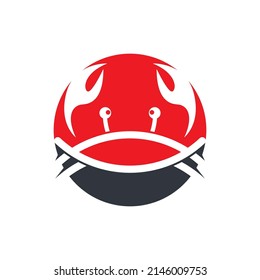 Crab logo symbol for restaurant