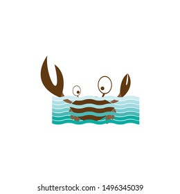 Crab logo template vector icon design