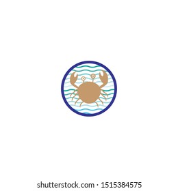 Crab logo template vector icon design