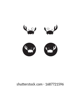 Crab logo template vector icon design