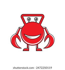 Crab logo template vector icon design