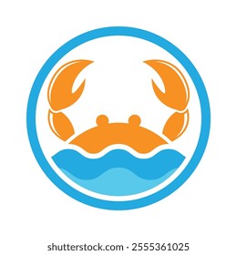 Crab logo template vector icon design