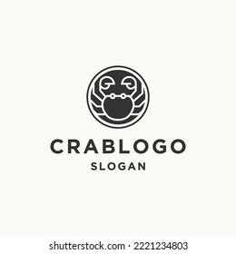 Diseño de ilustración vectorial de la plantilla de logotipo de cangrejo