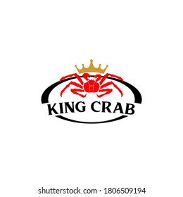 Crab logo template vector. Seafood logo concept