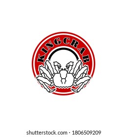 Crab logo template vector. Seafood logo concept