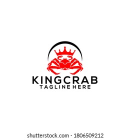 Crab logo template vector. Seafood logo concept