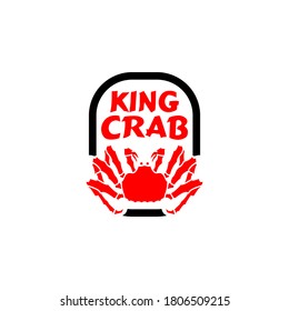 Crab logo template vector. Seafood logo concept