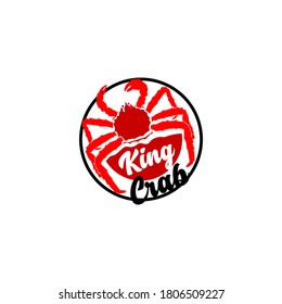 Vector de plantilla de logotipo de cangrejo. Concepto de logotipo de pescado