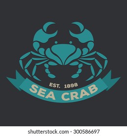 crab logo vector