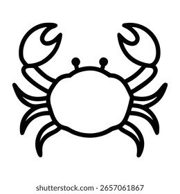 Crab Logo, Vektorgrafik-Design.