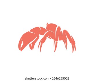 Crab logo vector design template, Silhouette Crab logo, Illustration