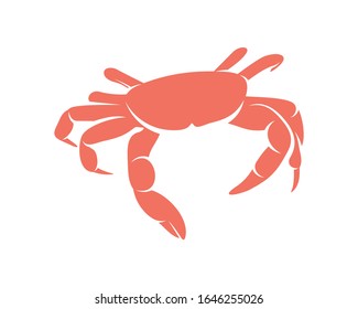 Crab logo vector design template, Silhouette Crab logo, Illustration