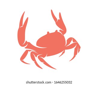 Crab logo vector design template, Silhouette Crab logo, Illustration