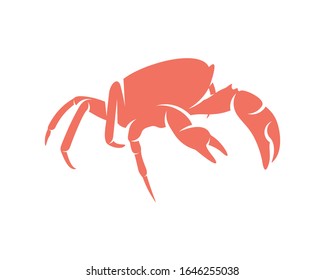 Crab logo vector design template, Silhouette Crab logo, Illustration