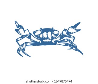Crab logo vector design template, Silhouette Crab logo, Illustration