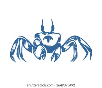 Crab logo vector design template, Silhouette Crab logo, Illustration
