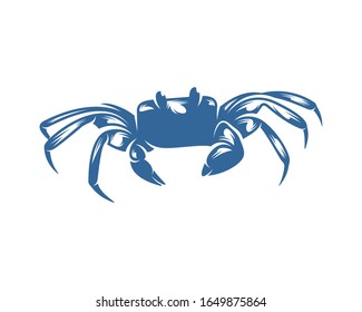 Crab logo vector design template, Silhouette Crab logo, Illustration