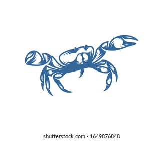 Crab logo vector design template, Silhouette Crab logo, Illustration