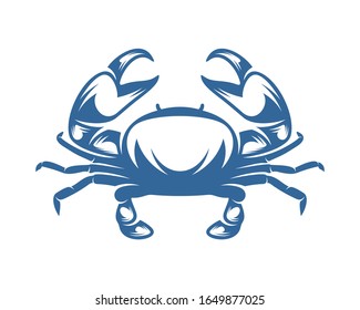 Crab logo vector design template, Silhouette Crab logo, Illustration