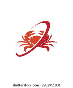 Crab logo vector design template, Silhouette Crab logo, Illustration