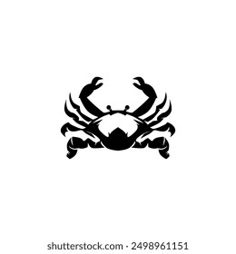 Crab logo vector design template, Crab Silhouette logo, Vector illustration.
