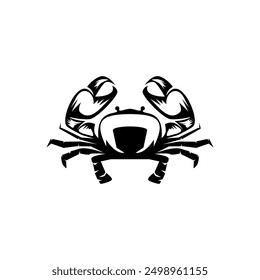 Crab logo vector design template, Crab Silhouette logo, Vector illustration.