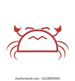 crab logo vector, drawing crab logo easy and simple full color