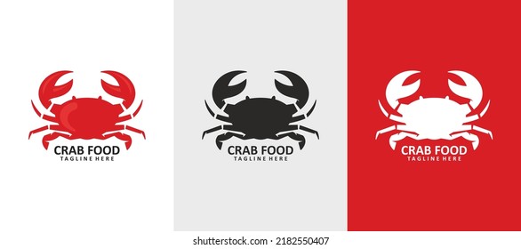 Crab logo vector. Sea food logo vector