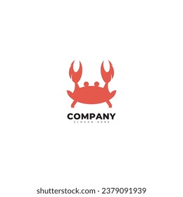 Crab logo vector. Sea food logo vector