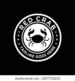 Crab logo vector. Sea food logo vector