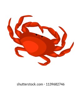 Crab. Marine animal. Vector illustration. EPS 10.