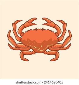 Crab mascot character cartoon illustration