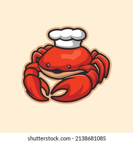 Crab mascot logo design for your brannd