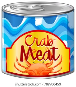 Crab Meat In Aluminum Can Illustration