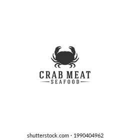 crab meat logo in white background